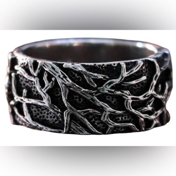 GTHIC Retro Eagle Branch Men’s Brass Ring - Picture 3 of 5